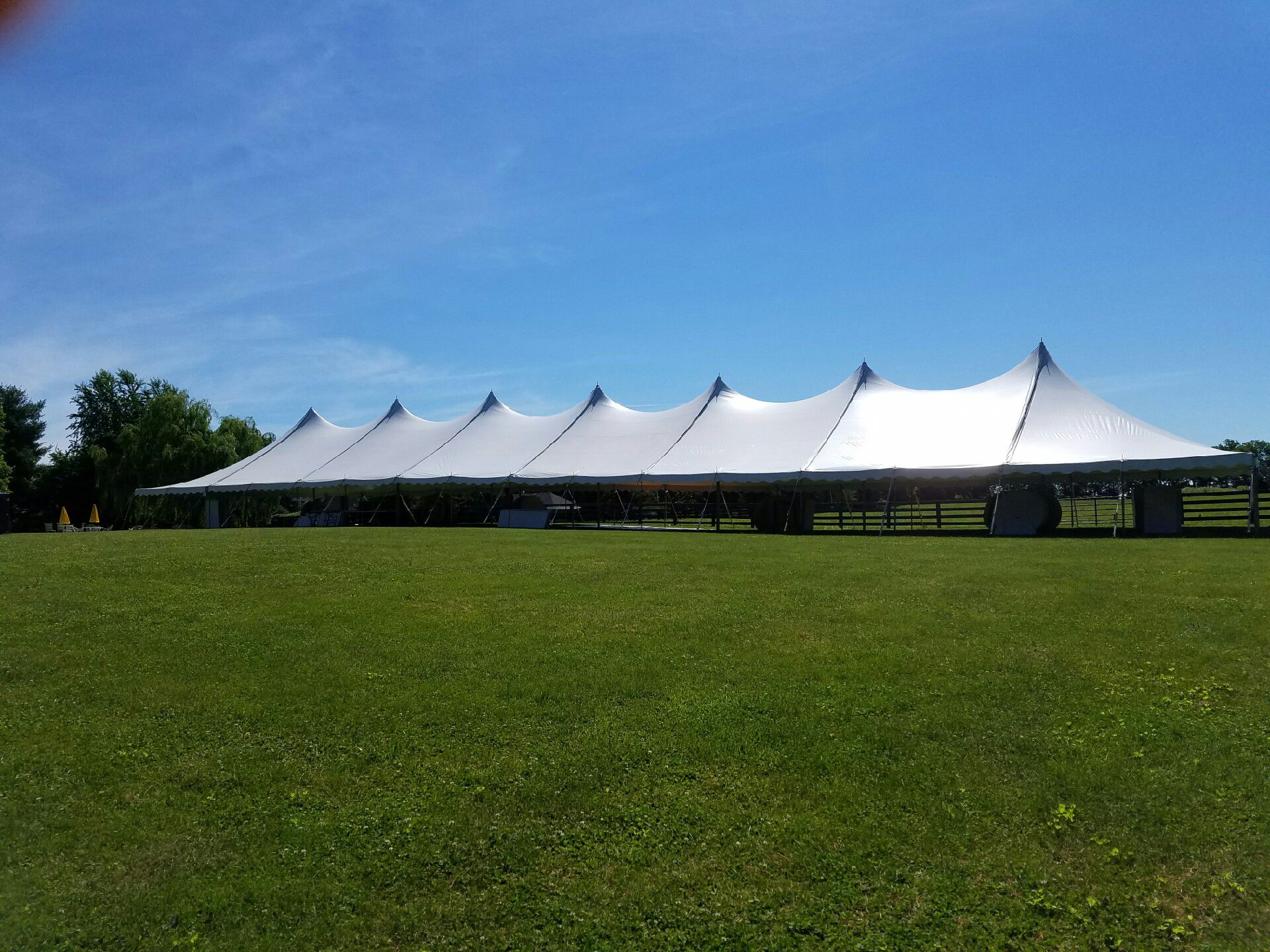 40x140 Pole Tent with No Sides